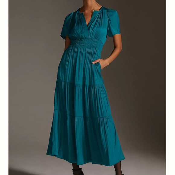 Anthropologie Dresses & Skirts - The somerset maxi emerald dress